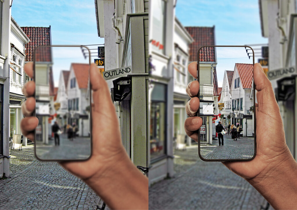 Illustrasjon av hvordan monofokale linser fungerer